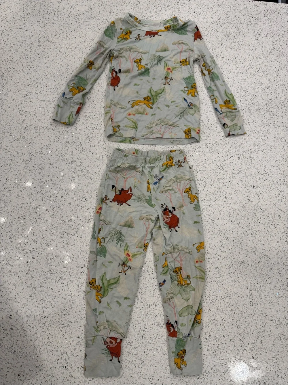 Posh Peanut Light Green Lion King Character Pajama Set